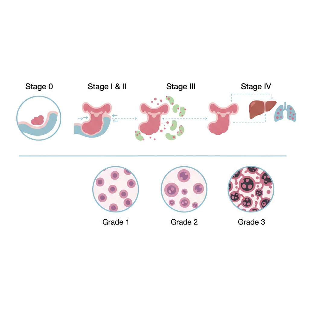 سرطان چیست؟ و آیا درمان دارد؟ بهترین متخصص سرطان کیست؟ نمای شماتیک استیجها و گریدهای مختلف سرطان به زبان ساده