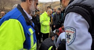 برخورد خودروی پژو با دیوار و مصدومیت ۳ نفر در ارومیه