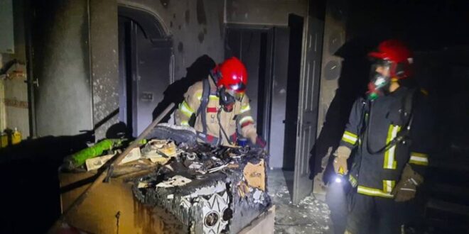 آتش‌سوزی یک ساختمان مسکونی در مشهد با یک مصدوم