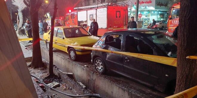 وقوع انفجار و آتش سوزی در خیابان پیروزی/ علت چه بود؟