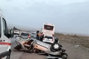 جزئیات حادثه مرگبار در قزوین/ واژگونی ماکسیما جان راننده سهل‌انگارش را گرفت