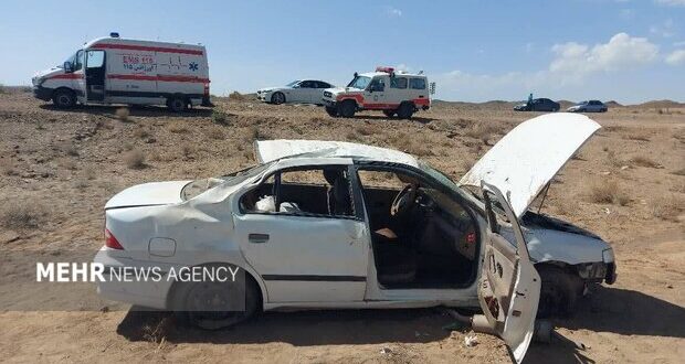 سقوط سمند از پل در محور دامغان - شاهرود؛ ۵ مصدوم راهی بیمارستان شدند