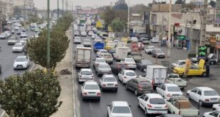 وضعیت ترافیک تهران امروز دوشنبه ۱۷ فروردین ۱۴۰۵ / ترافیک در این معابر سنگین است
