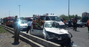 جزئیات تصادف مرگبار تانکر بنزین با پژو ۴۰۵ در آزادراه نطنز–اصفهان